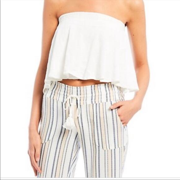 Roxy Enchanted Escape White Crop Top Medium - Picture 6 of 12